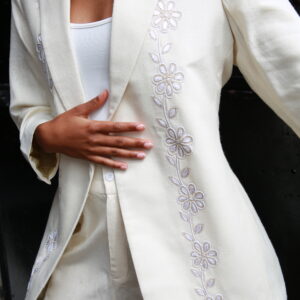 Elegant hand embroidered pearl detailed matka Jacket